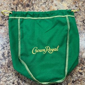 Crown Royal -Apple  Green Drawstring Storage Pouch